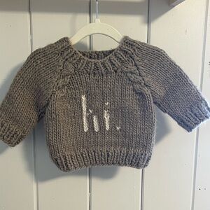 Baby Huggalugs 0-6 month sweater “hi”